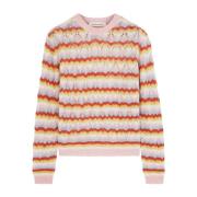 Gestreepte wollen blend crewneck trui Maison Kitsuné , Multicolor , Da...