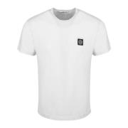 Logo Patch Jersey T-Shirt Stone Island , White , Heren