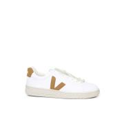 Logo Sneakers Wit Kameel Polyurethaan Veja , White , Heren