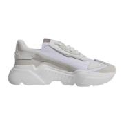 Witte Leren Lage Sneakers Dolce & Gabbana , White , Heren