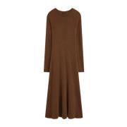 Luxe Geborstelde Cashmere Fit to Flare Jurk Joseph , Brown , Dames