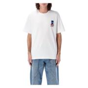 Wit Window Geborduurd T-shirt JW Anderson , White , Heren