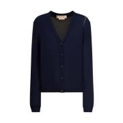 Navy Blauwe Gebreide Trui Marni , Blue , Dames