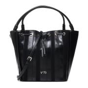 Zwarte Tote Tas met Magnetische Sluiting V73 , Black , Dames