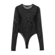 Zwart Polka Dot Bodysuit Wardrobe.nyc , Black , Dames