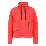 Casual Zip-Up Jack met Motiefprints Doris S , Orange , Dames