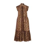 Flutter Jurk met Polyester Bloemen Zimmermann , Brown , Dames