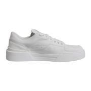 Witte leren lage sneakers Dolce & Gabbana , White , Heren