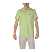 Groen Katoenen Poloshirt Hugo Boss , Green , Heren