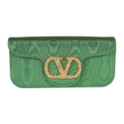 Smaragd Kristal Clutch Loco Valentino Garavani , Green , Dames