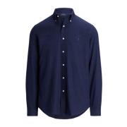 Aansluitende Performance Twill Overhemd Ralph Lauren , Blue , Heren