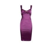 Slang-Verfraaide Bodycon Jurk Roberto Cavalli , Purple , Dames