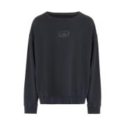 Zwarte Katoenen Ronde Hals Sweatshirt Maison Margiela , Black , Heren