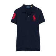 Blauw Katoenen Poloshirt met Pony Polo Ralph Lauren , Blue , Heren