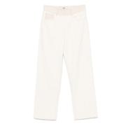 Witte Denim Jeans met FF Motief Fendi , White , Dames