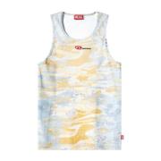 Grafische Print Mouwloze Ronde Hals Top Diesel , Multicolor , Heren