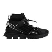 Logo Lace Up Casual Sneakers Dolce & Gabbana , Black , Heren