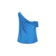 Draped Top in Phthalo Blue Simkhai , Blue , Dames