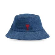 Blauw Rood ADC Hoed Ami Paris , Blue , Heren