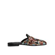 Logo Jacquard Platte Sandalen Leren Zool Dolce & Gabbana , Multicolor ...