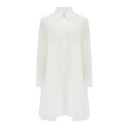 Geborduurde Witte Katoenen Jurk Marni , White , Dames