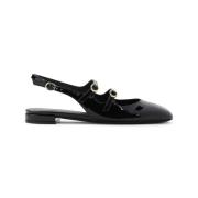 Zwarte Ballerina's Elegante Chic Stijl Stuart Weitzman , Black , Dames