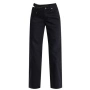 Kant Slip Gewassen Zwarte Jeans Alexander Wang , Black , Dames