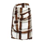 Geruite rok met gedrapeerd detail Dries Van Noten , Multicolor , Dames