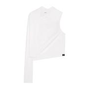 Stijlvolle T-shirts en Polos Courrèges , White , Dames