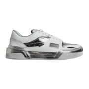 Portofino Witte Leren Sneakers Dolce & Gabbana , White , Dames