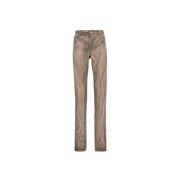 Faded Straight-Leg Denim Jeans Roberto Cavalli , Beige , Heren