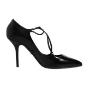 Zwarte leren stilettohakken met gespsluiting Dolce & Gabbana , Black ,...