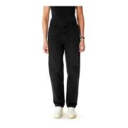 Relaxed Straight Fit Werkbroek Carhartt Wip , Black , Dames