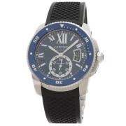 Pre-owned Glass watches Cartier Vintage , Blue , Dames