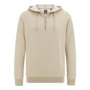 Half Zip Trui van katoen, zijde en kasjmier Boggi Milano , Beige , Her...