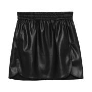 Imitatieleren minirok Twinset , Black , Dames