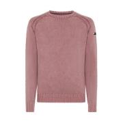 Heren Crew Neck Sweater Polyester RRD , Pink , Heren