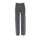 Wijde Pijp Gebreide Broek Pennyblack , Gray , Dames