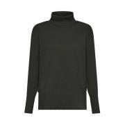 Stijlvolle Turtleneck Sweater van Polyester RRD , Green , Dames