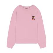 Katoenen Crewneck Sweatshirt met Teddy Barrow , Pink , Heren