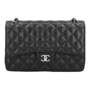 Pre-owned Leather shoulder-bags Chanel Vintage , Black , Dames