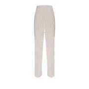 Elegante polyester broek met krijtstreep patroon Kocca , Pink , Dames