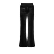 Fluwelen Cargo Broek Polyester Mix Juicy Couture , Black , Dames