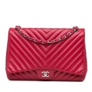 Pre-owned Leather chanel-bags Chanel Vintage , Pink , Dames