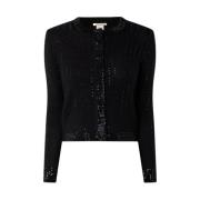 Stijlvolle Cardigan met Verborgen Knoopsluiting Pennyblack , Black , D...