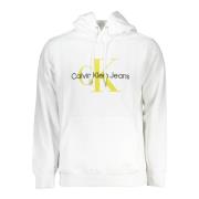 Hoodie met Print en Borduursel Calvin Klein , White , Heren