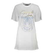 Korte Mouw Ronde Hals T-Shirt Wit Cavalli Class , White , Dames