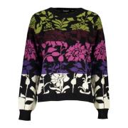 Zwarte longsleeve top voor dames Desigual , Multicolor , Dames