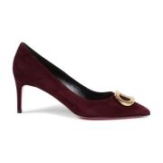 Italiaanse suède pumps met puntige neus Dee Ocleppo , Red , Dames