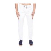 Katoenen Jogger Broek Eleventy , White , Heren